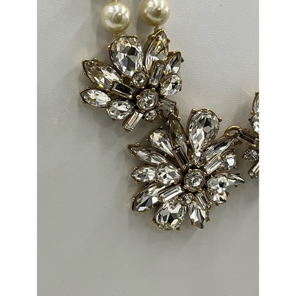 J. Crew Pearl and Rhinestone Cluster
Costume hand knotted Statement Necklace - Picture 3 of 14